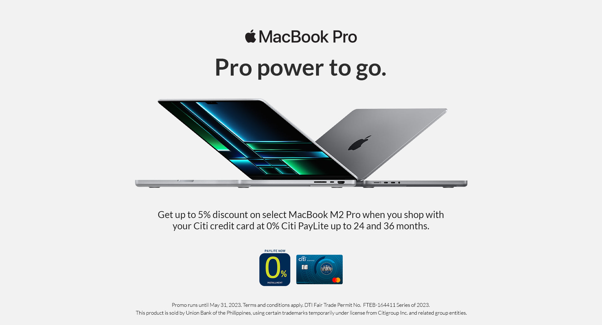 Enjoy up to 5% discount on select MacBook M2 Pro when you shop with yo