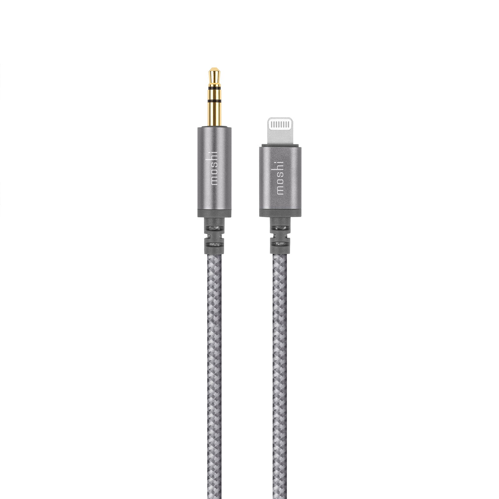 Moshi Integra Aux to Lightning Cable (1.2m) Titanium Gray