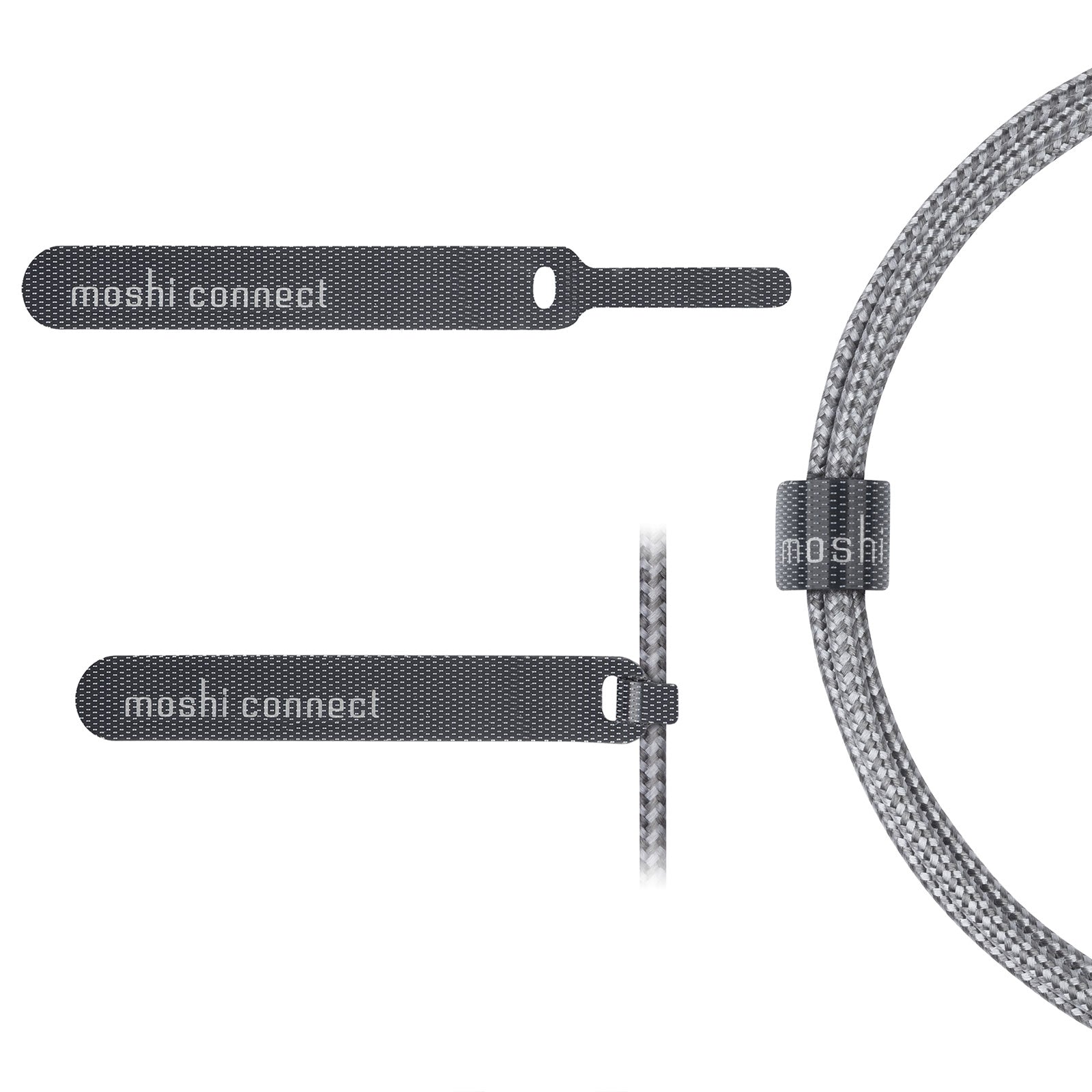 Moshi Integra Aux to Lightning Cable (1.2m) Titanium Gray