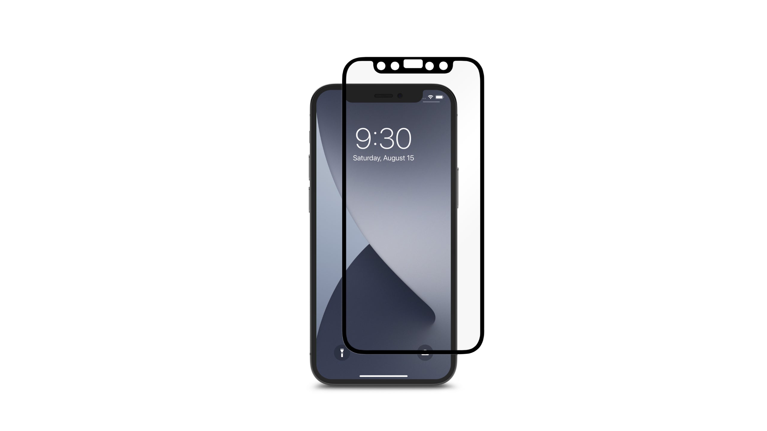 Moshi iVisor Anti-Glare Screen Protector for iPhone 12 - Black (Clear/Matte)