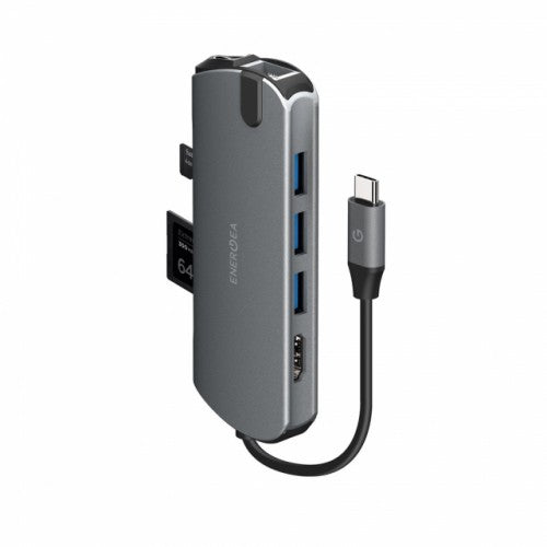 Energea Aluhub HD Pro 8-in-1 Aluminum 3.1 USB- C Hub Gunmetal