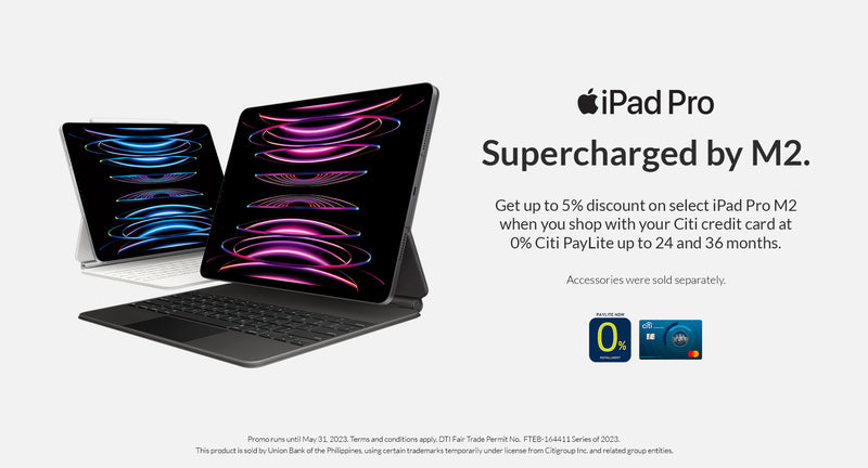 Enjoy up to 5% discount on select iPad Pro M2 when you shop with your Citi credit card!
