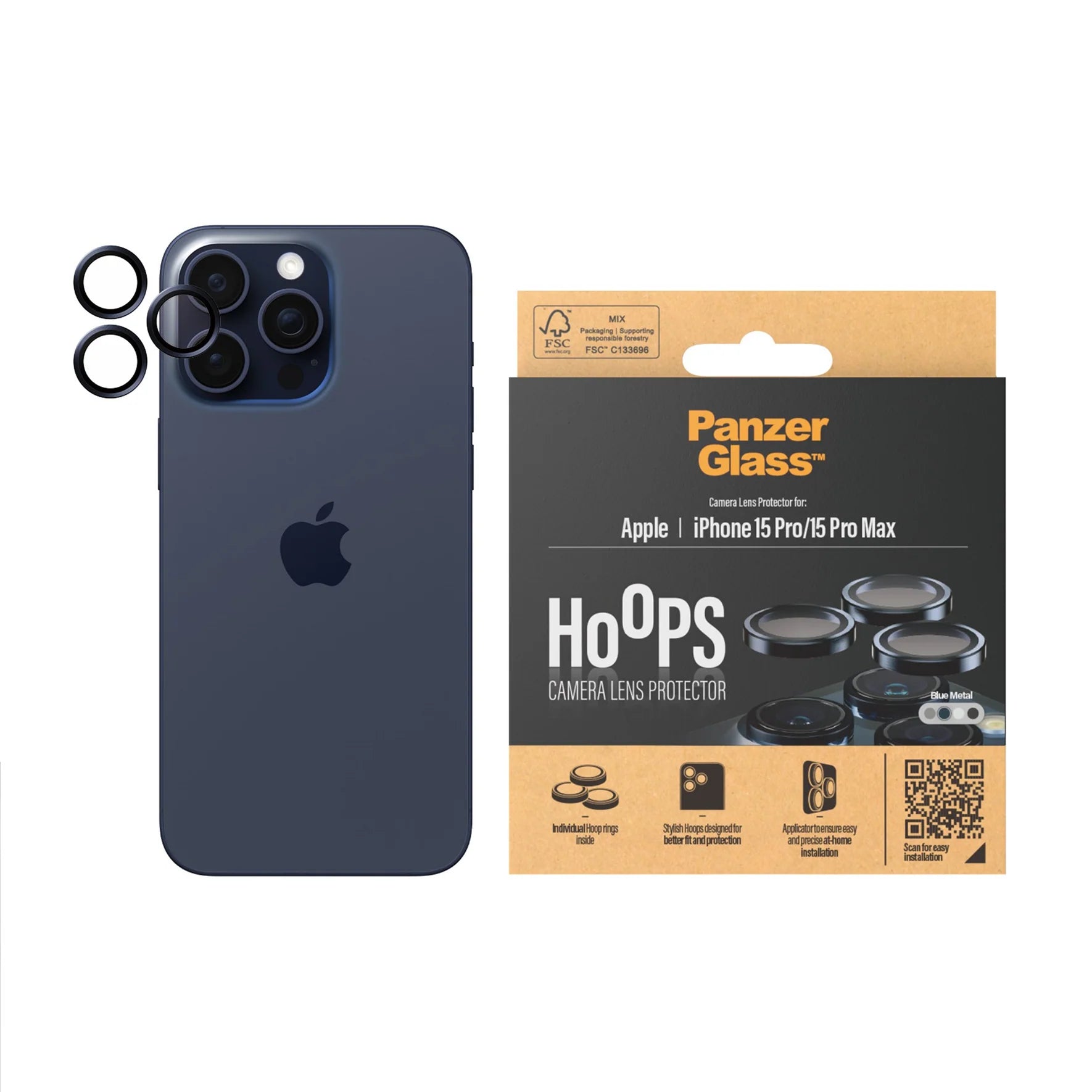 PanzerGlass Hoops for Apple iPhone 15 Pro/Pro Max