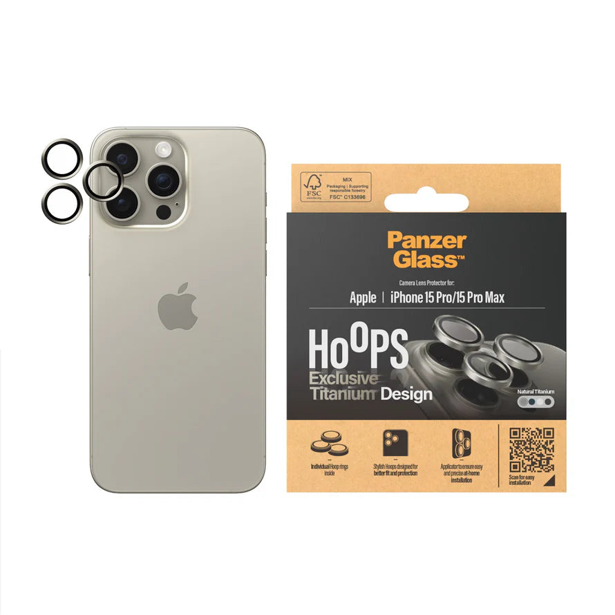 PanzerGlass Hoops Camera Lens Protector iPhone 15 Pro | 15 Pro Max