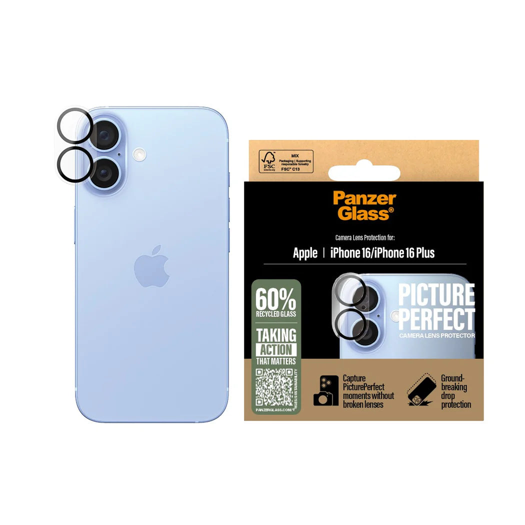 PanzerGlass PicturPerfect Camera Lens Protector for iPhone 16 Series