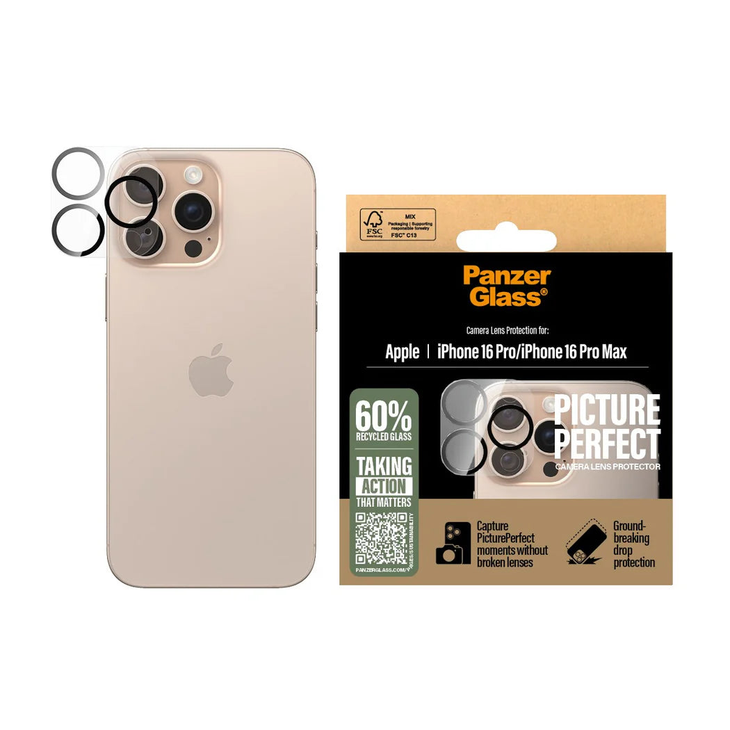 PanzerGlass PicturPerfect Camera Lens Protector for iPhone 16 Series