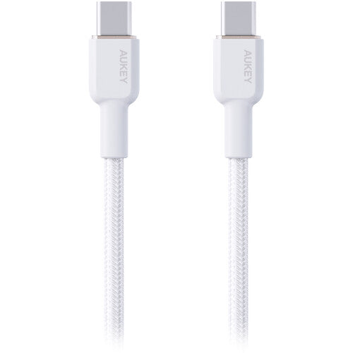 Aukey Braided Nylon USB-C Cable White 1.8m