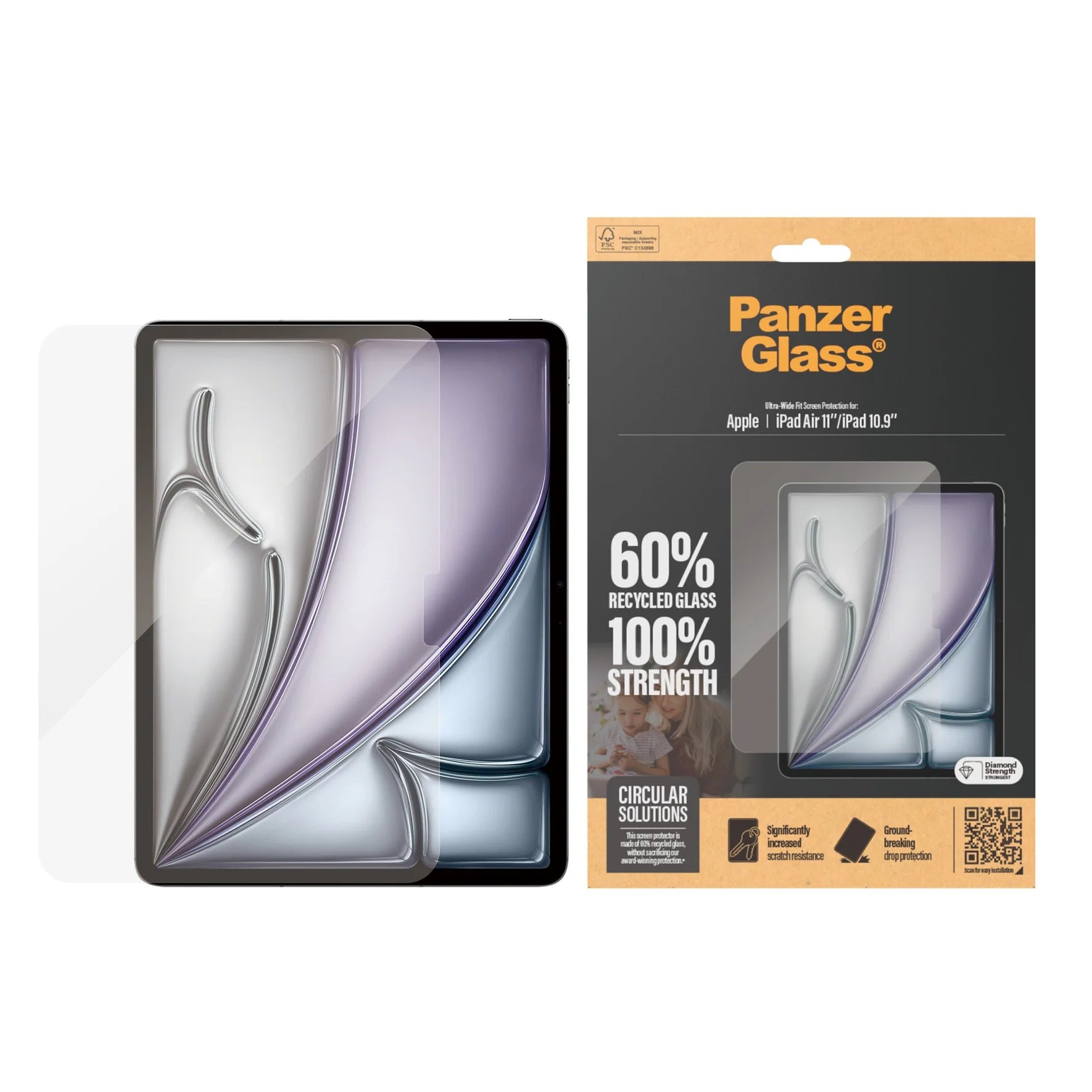 PanzerGlass Screen Protector iPad Air 11" 2024 | iPad 10.9" | Ultra-Wide Fit