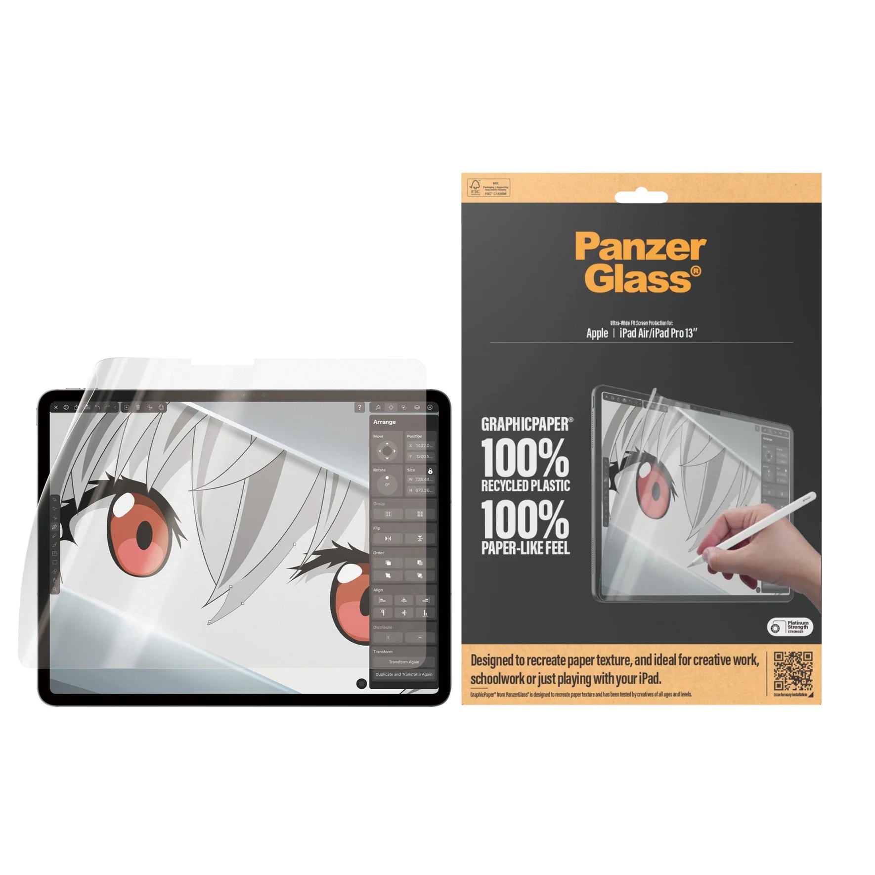 PanzerGlass GraphicPaper Screen Protector iPad Air 13" | iPad Pro 13" | Ultra-Wide Fit