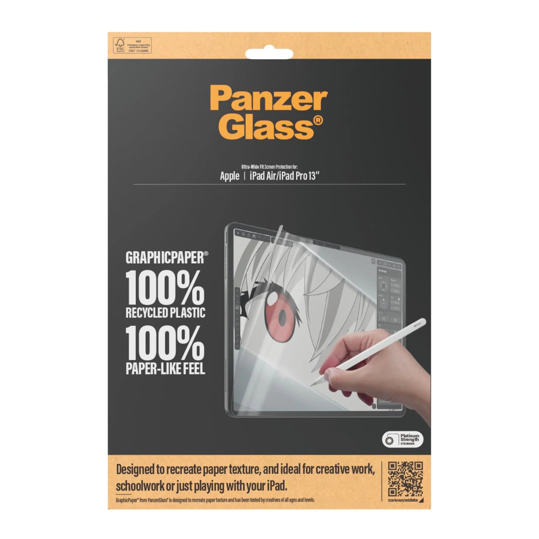 PanzerGlass GraphicPaper Screen Protector iPad Air 13" | iPad Pro 13" | Ultra-Wide Fit