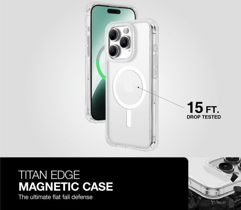 AmazingThing Titan Edge Magsafe Drop Proof Case for iPhone 15- Clear