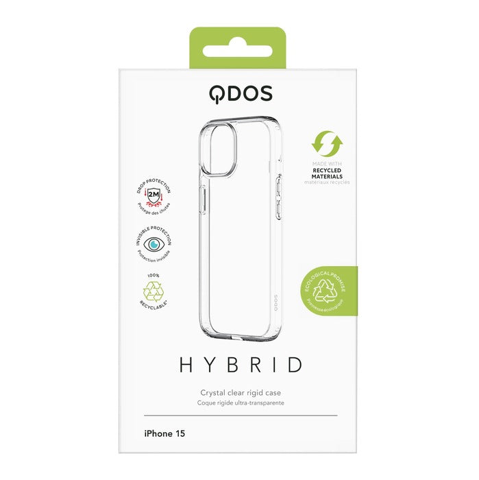 QDOS Hybrid Case for iPhone 15 Series - Clear