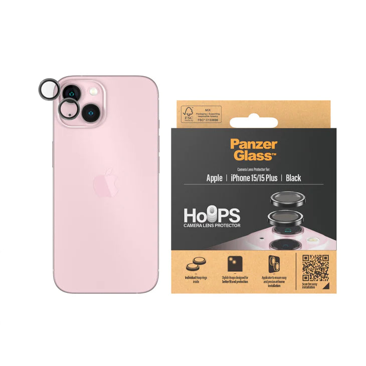 PanzerGlass Hoops Camera Lens Protector iPhone 15 Series