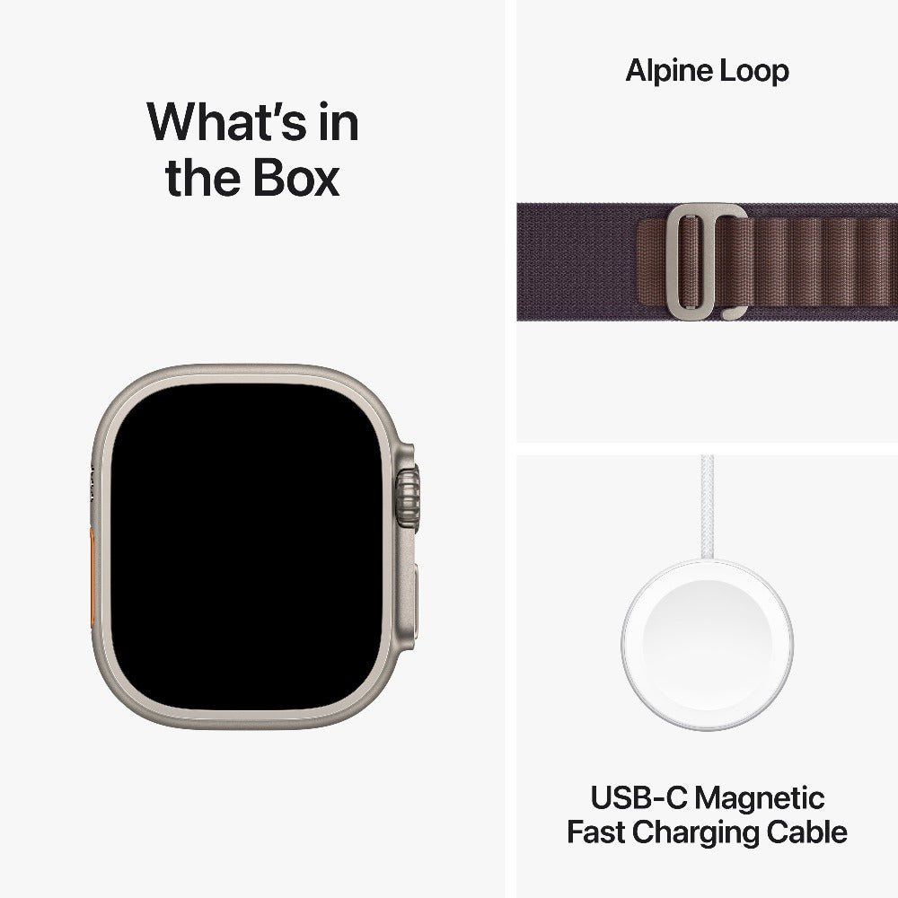 Apple Watch Ultra 2 GPS + Cellular, Titanium Case with Indigo Alpine Loop 49mm