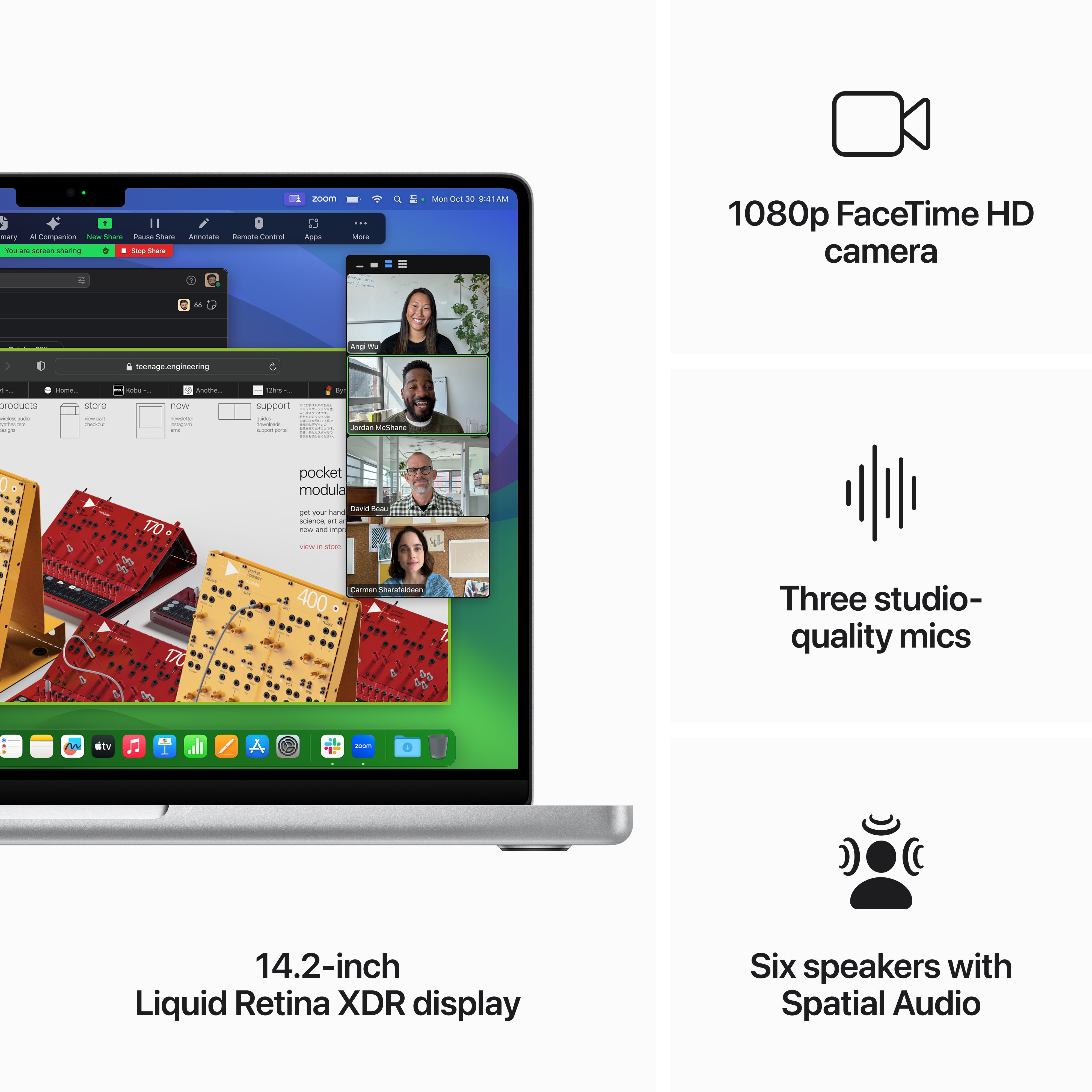 MacBook Pro (14-inch, M3 2024) with 8-core CPU and 10-core GPU, 16GB, 1TB SSD