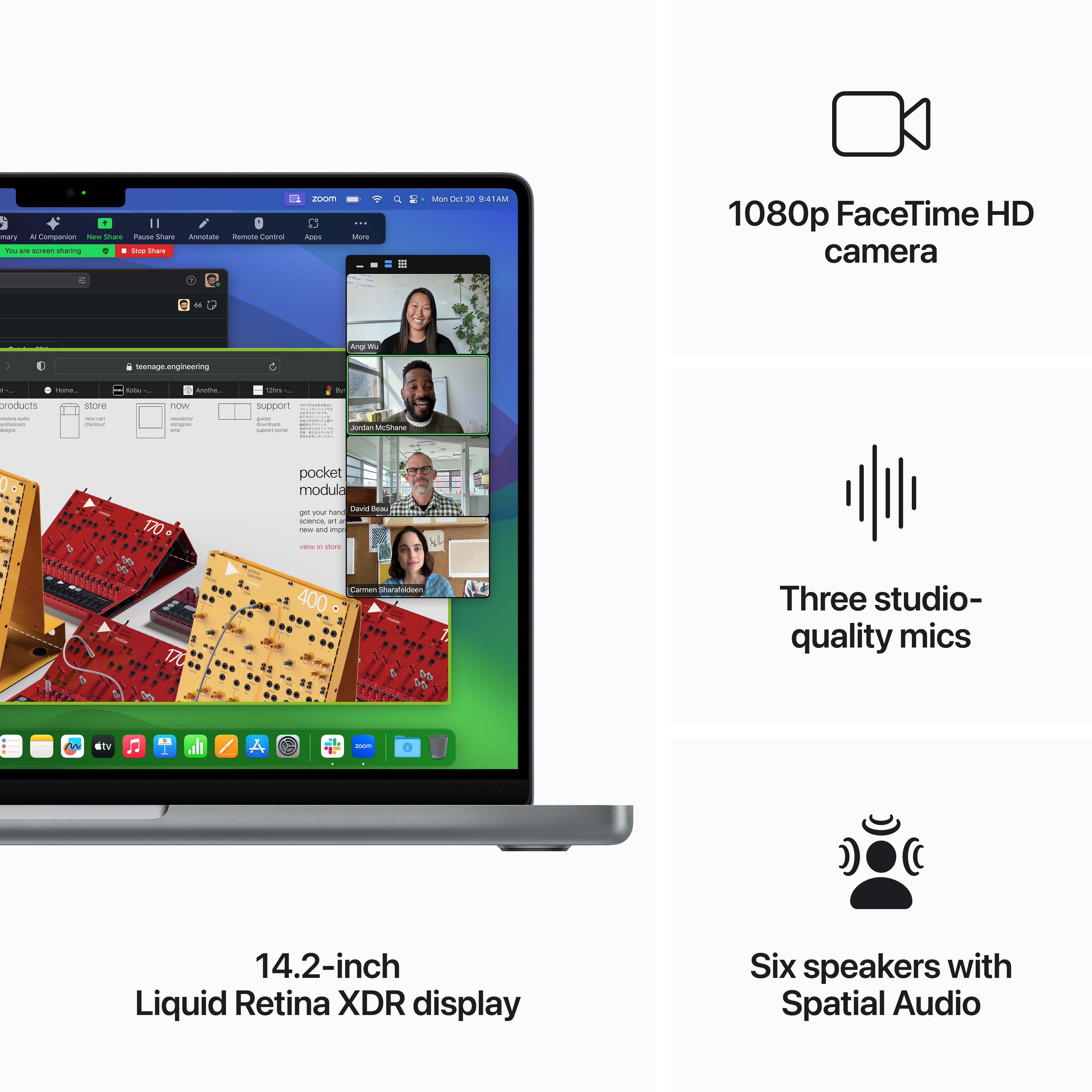 MacBook Pro (14-inch, M3 2024) with 8-core CPU and 10-core GPU, 16GB, 1TB SSD