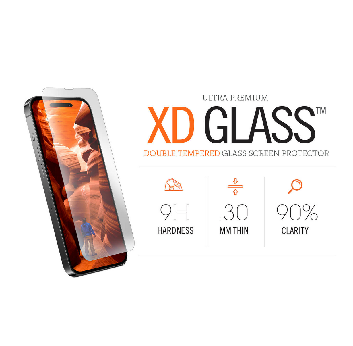 STM XD TemperedGlass for iPhone 15 Series Clear