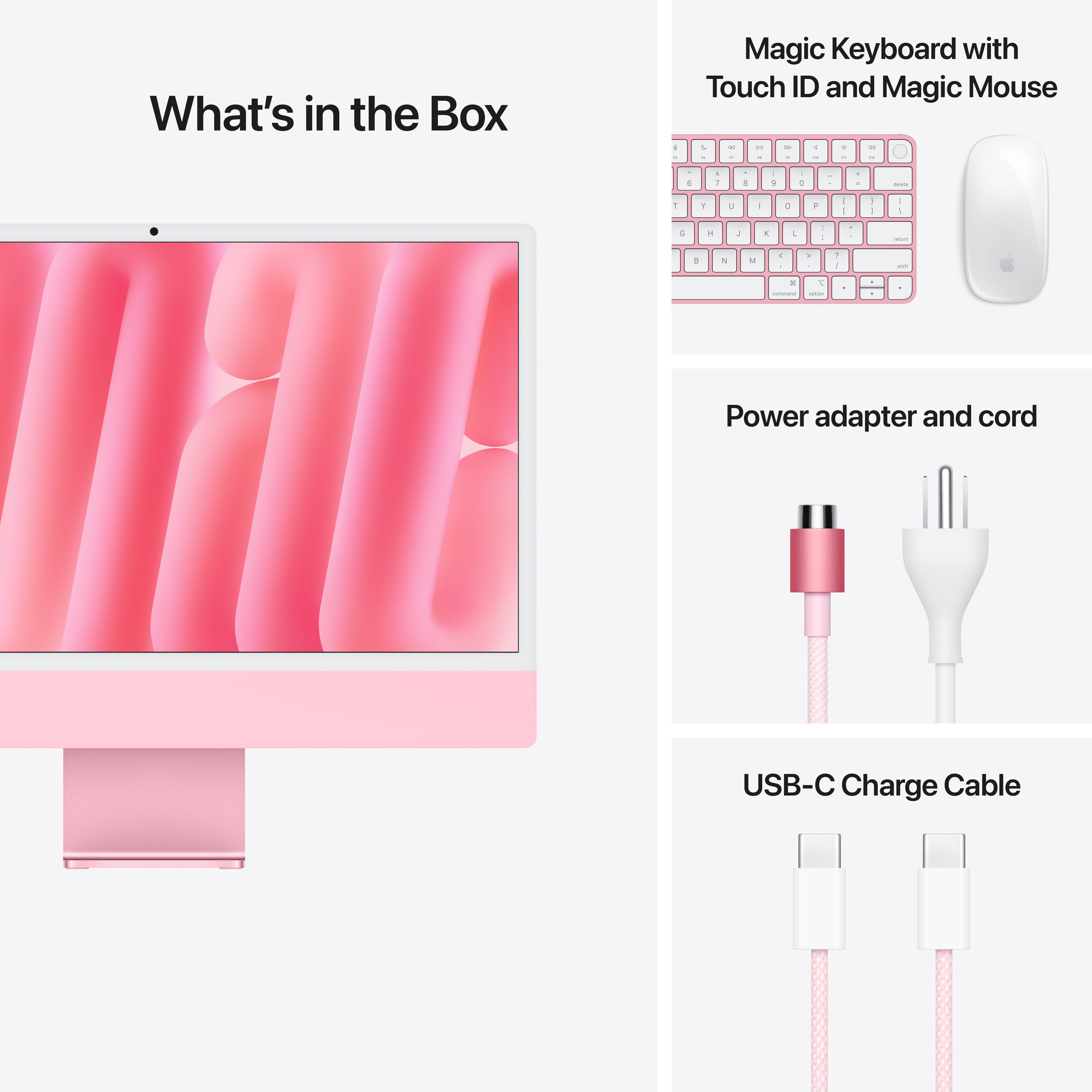 24-inch iMac with Retina 4.5K display: Apple M4 chip with 10‑core CPU and 10‑core