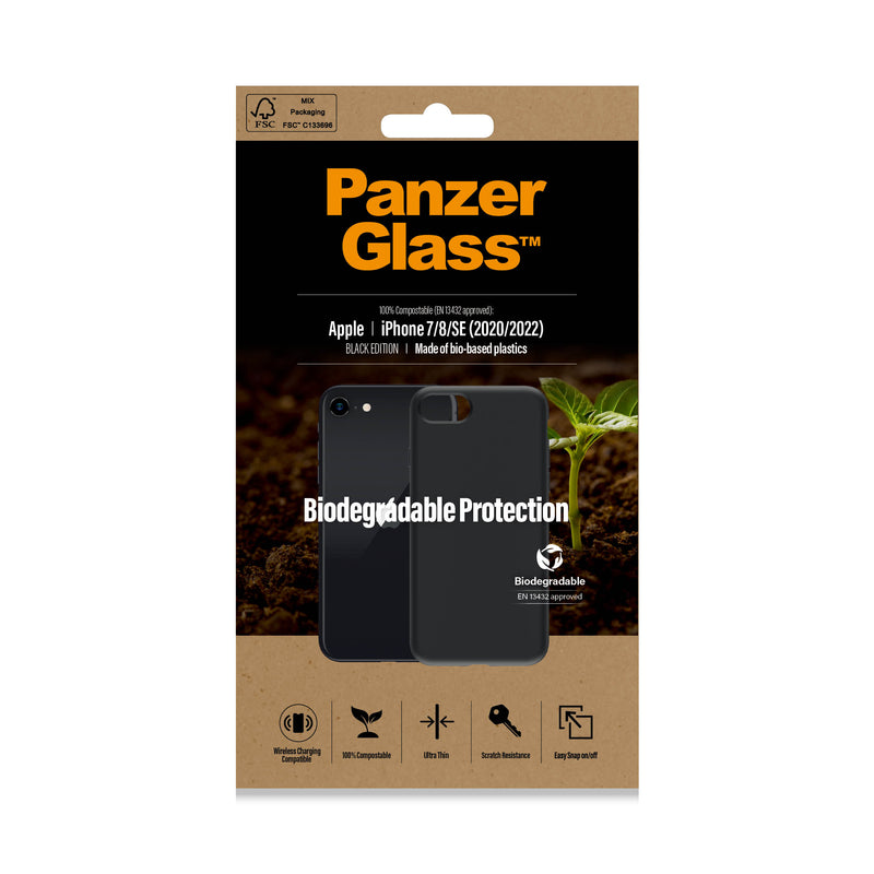 PanzerGlass Biodegradable Case for iPhone SE 7/8/SE 2020/SE 2022 Black