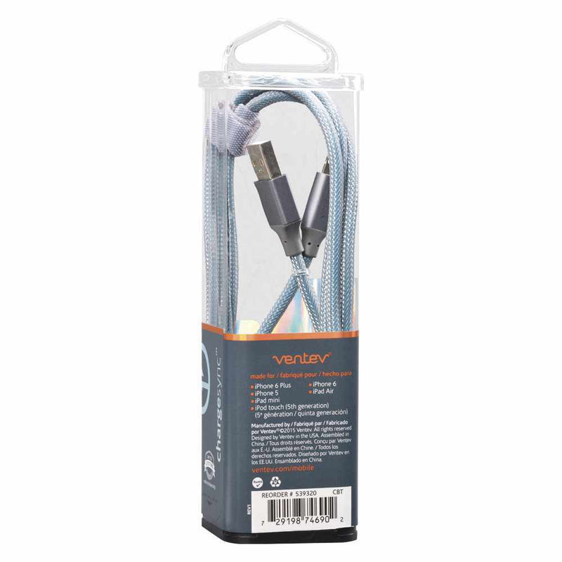Ventev Charge sync alloy Apple Lightning Cable - Silver