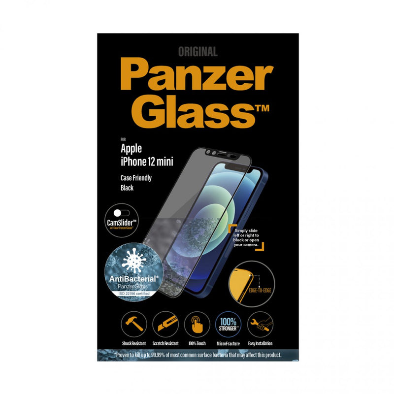 Panzerglass Tempered Glass CamSlider Case-Friendly iPhone 12 Series Black