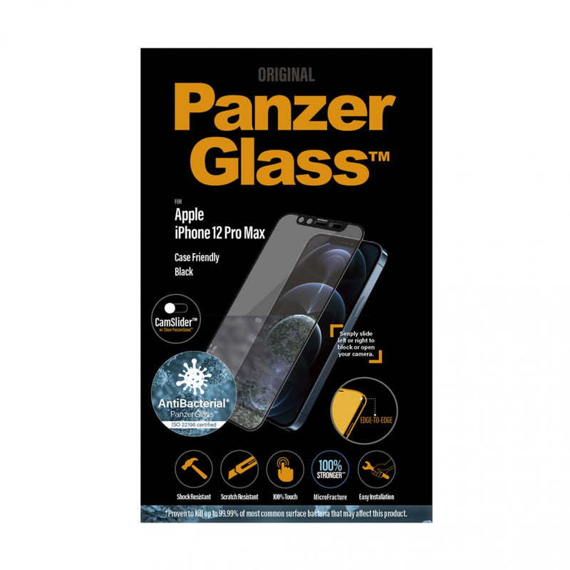 Panzerglass Tempered Glass CamSlider Case-Friendly iPhone 12 Series Black