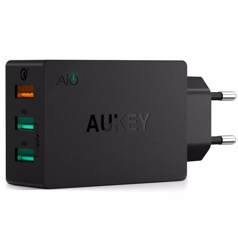 Aukey 3-Port USB Wall Charger Black