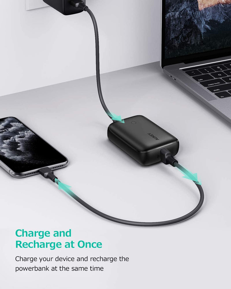 Aukey 10000mah Power Bank with 18W Power deliver and Qc 3.0 High-Speed Charging Technology Phone Charger