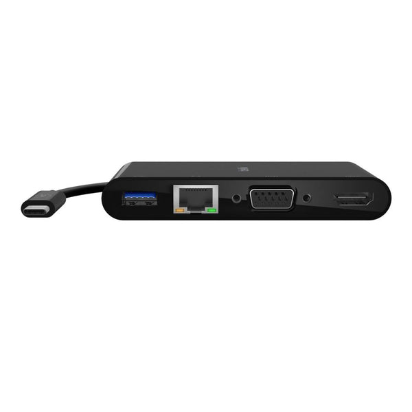Belkin Adapter USBC to GBE/HDMI/VGA/USBA 100W PD - Black