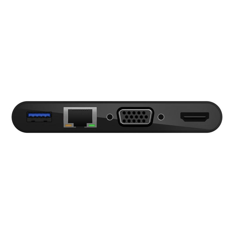 Belkin Adapter USBC to GBE/HDMI/VGA/USBA 100W PD - Black