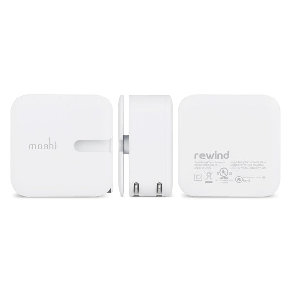 Moshi Rewind Dual-Port USB Wall Charger