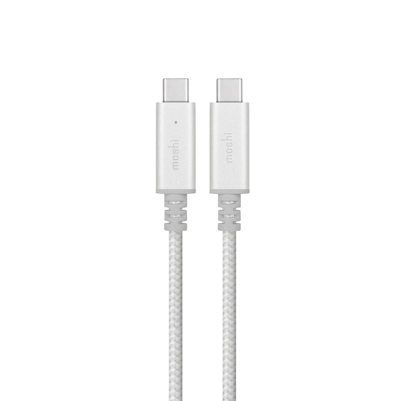 Moshi Integra™ USBC Charge Cable with Smart LED 6.6 ft (2 m) Jet Silver