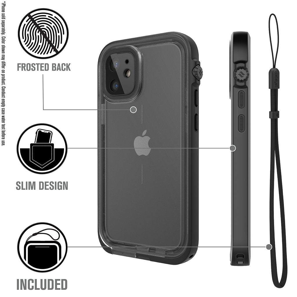 Catalyst Protection Waterproof iPhone 12 Case Stealth Black