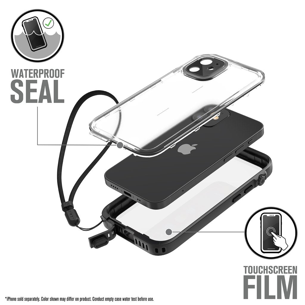 Catalyst Protection Waterproof iPhone 12 Case Stealth Black