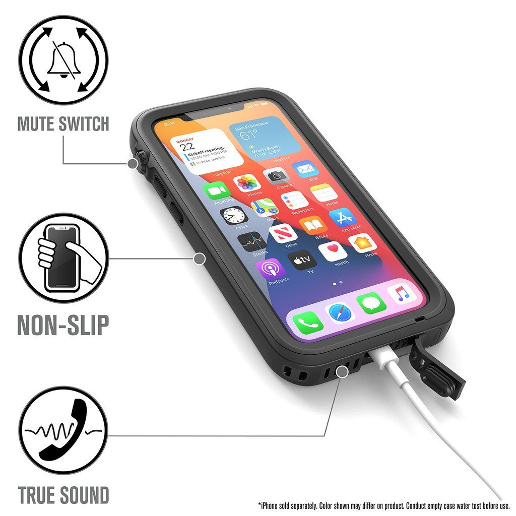 Catalyst Protection Waterproof iPhone 12 Case Stealth Black