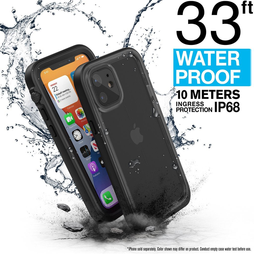 Catalyst Protection Waterproof iPhone 12 Case Stealth Black