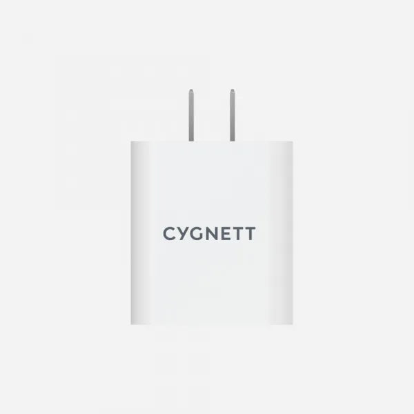 Cygnett PowerPlus 38W Dual Port Wall Charger (20W USB-C + 18W USB-A) - White