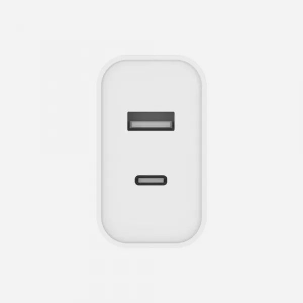 Cygnett PowerPlus 38W Dual Port Wall Charger (20W USB-C + 18W USB-A) - White