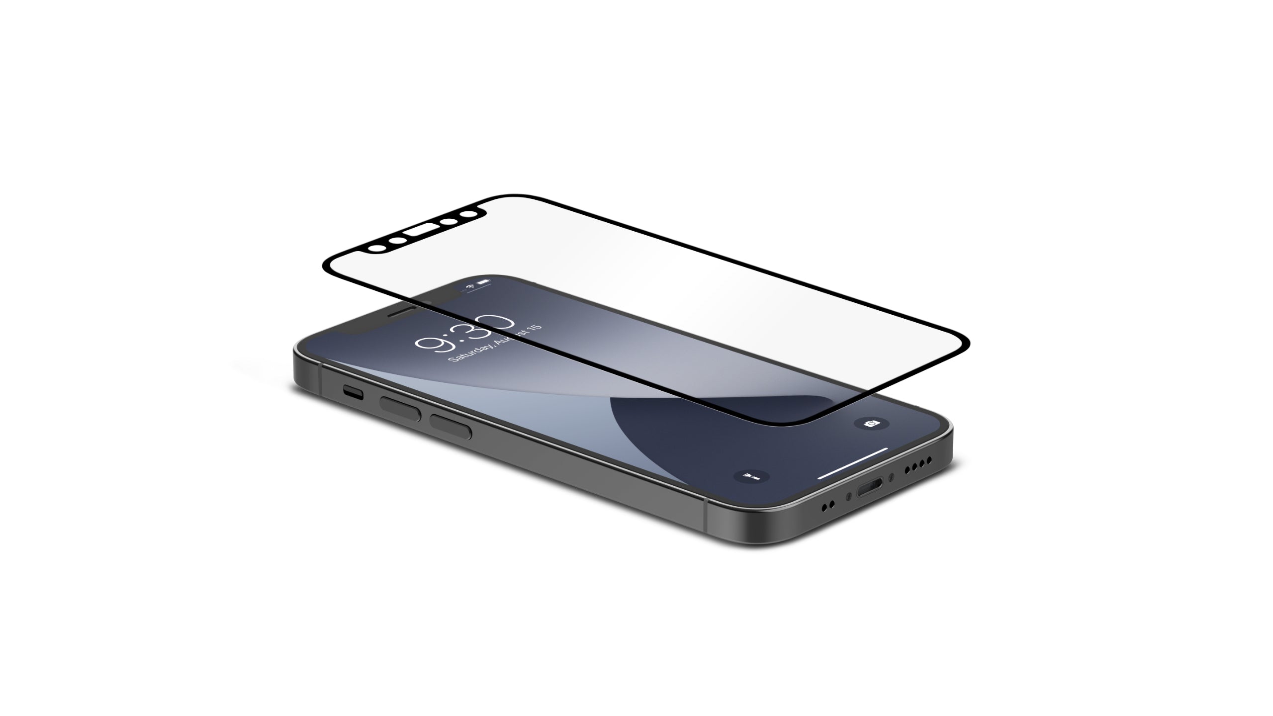 Moshi iVisor Anti-Glare Screen Protector for iPhone 12 - Black (Clear/Matte)