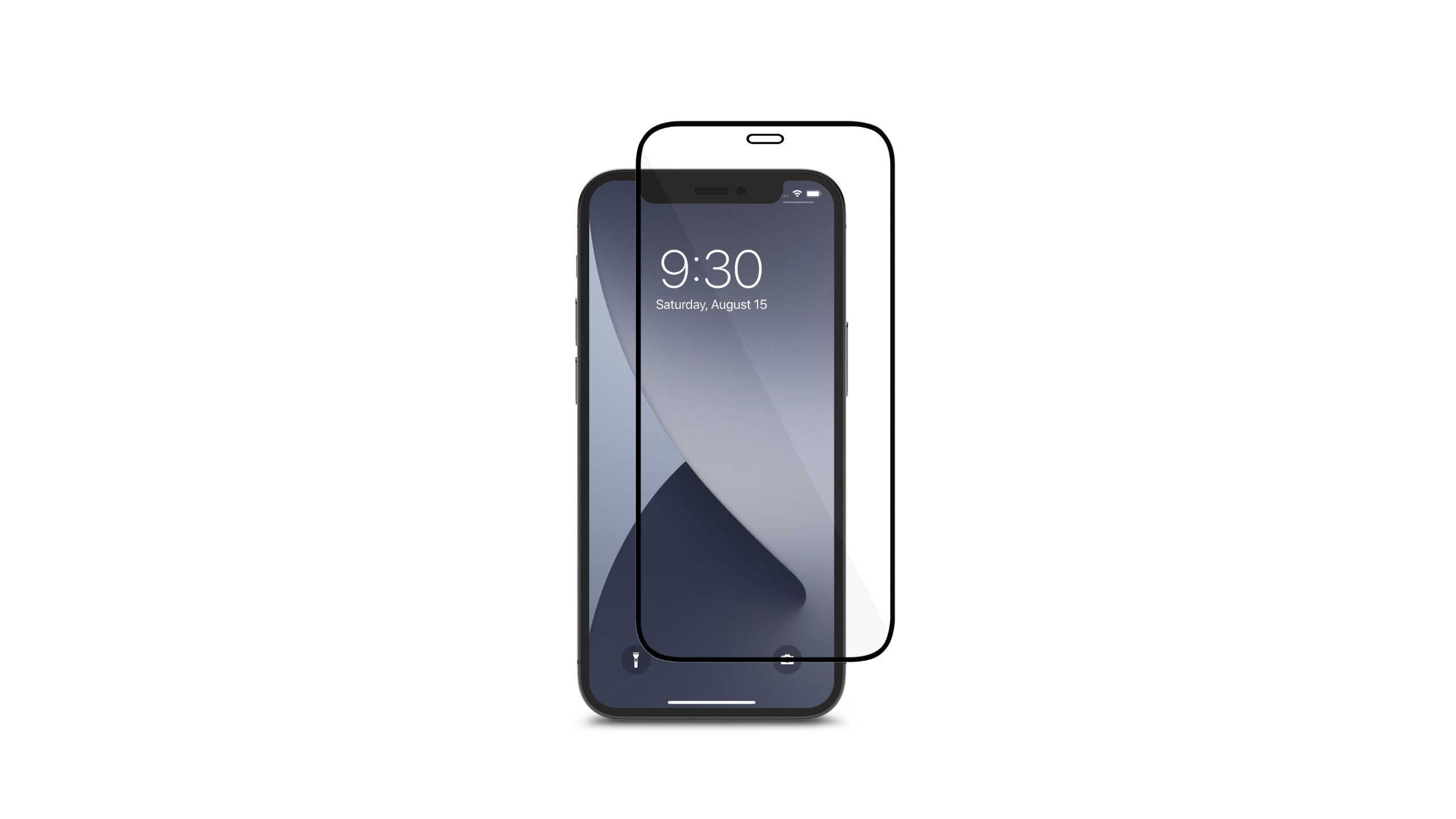 Moshi AirFoil Pro for iPhone 12 Black (Clear/Glossy)
