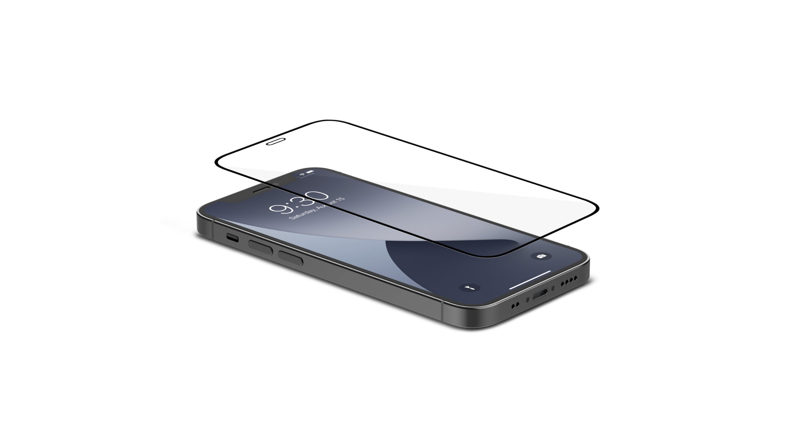 Moshi AirFoil Pro for iPhone 12 Black (Clear/Glossy)