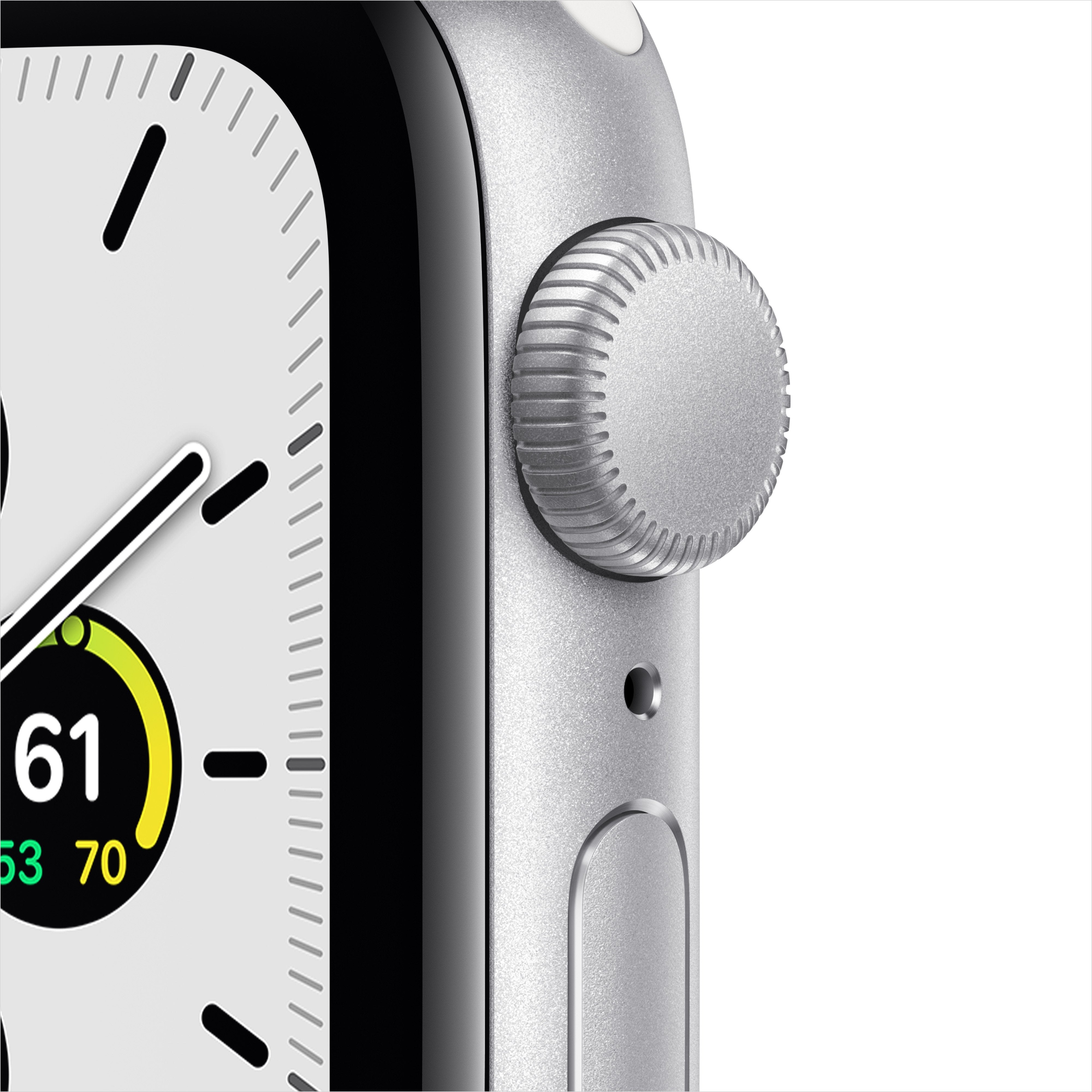 Apple Watch SE GPS Silver Aluminum Case with White Sport Band
