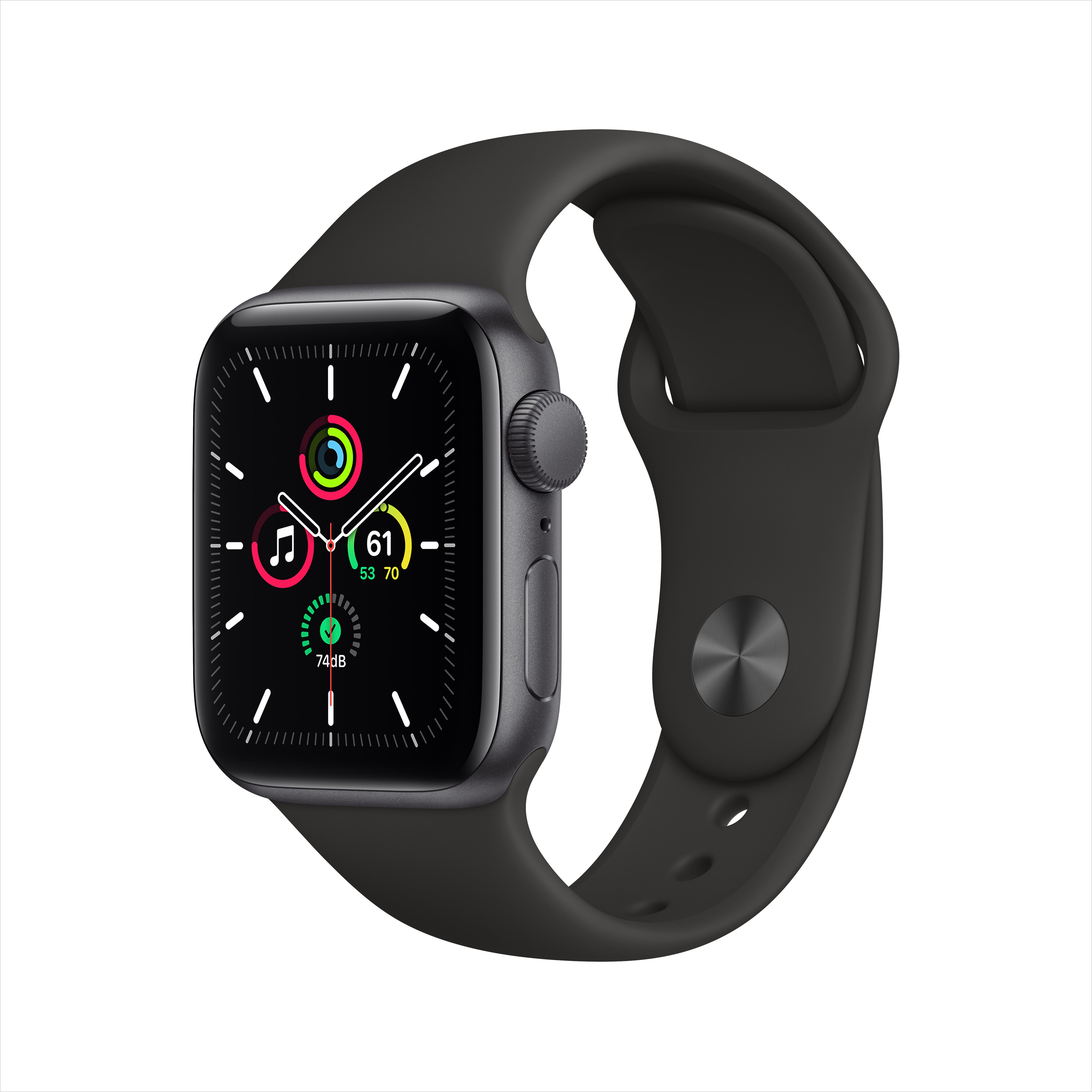 Apple Watch SE GPS - Space Gray Aluminum Case with Black Sport Band
