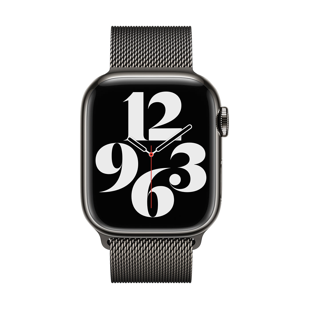 Apple Watch Series 7 GPS Cellular Stainless Steel Case with Milanese Loop 41mm Graphite Stainless Steel Case with Graphite