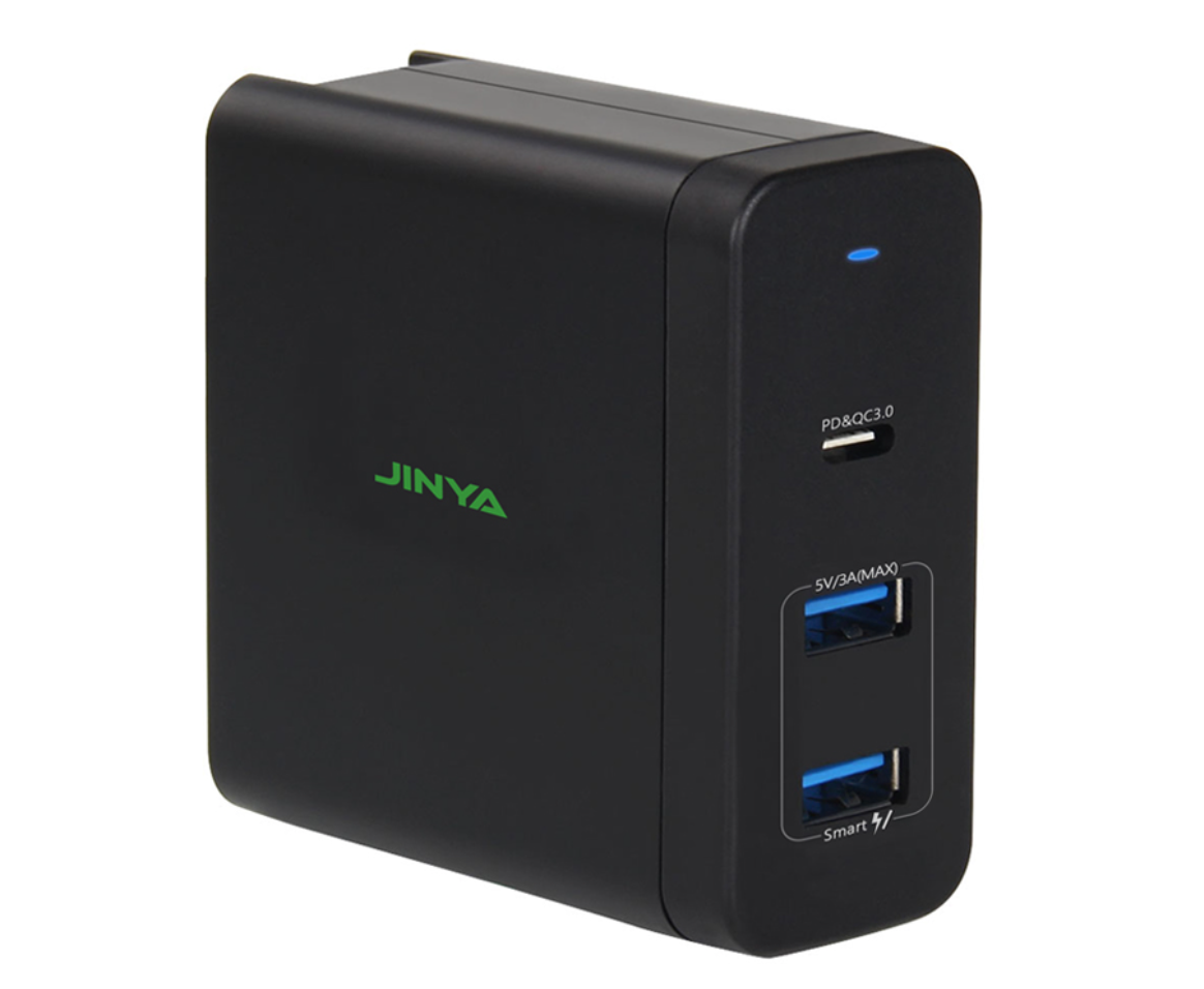 Jinya 60W Wall Charger PD/QC3.0 3Port USBC/USBA