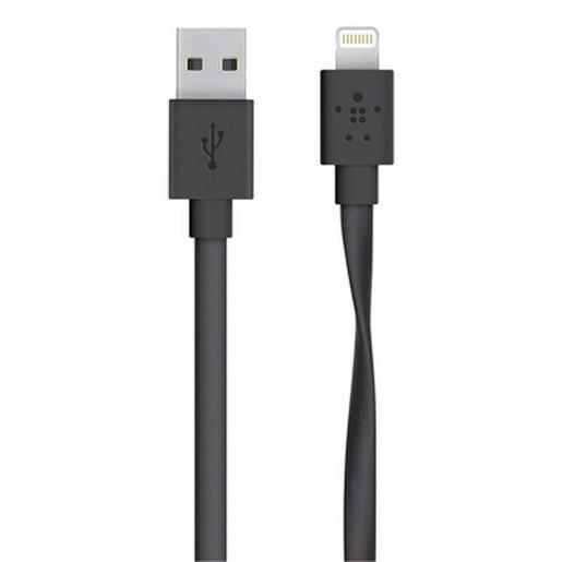 Belkin Flat Sync & Charge Lightning to USB Cable Black