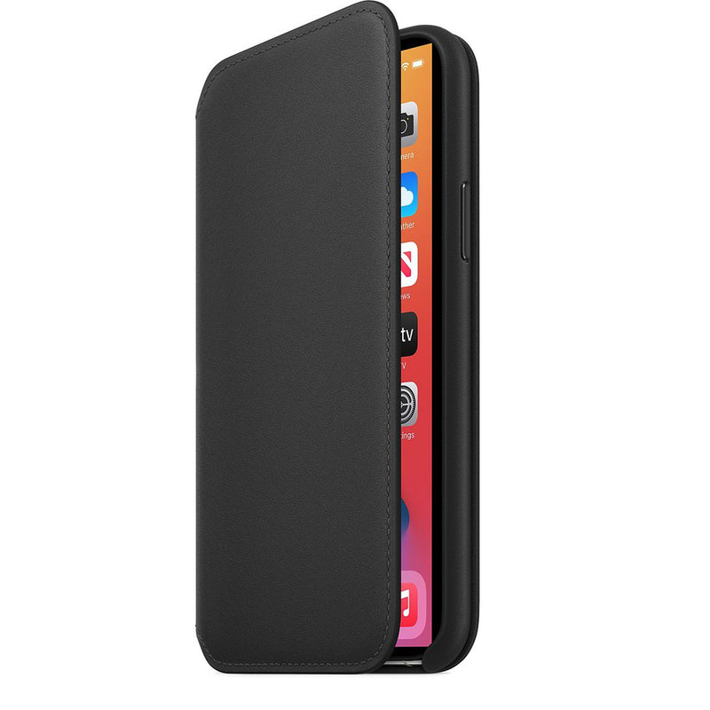 Leather Folio for iPhone 11 Pro Max  Black