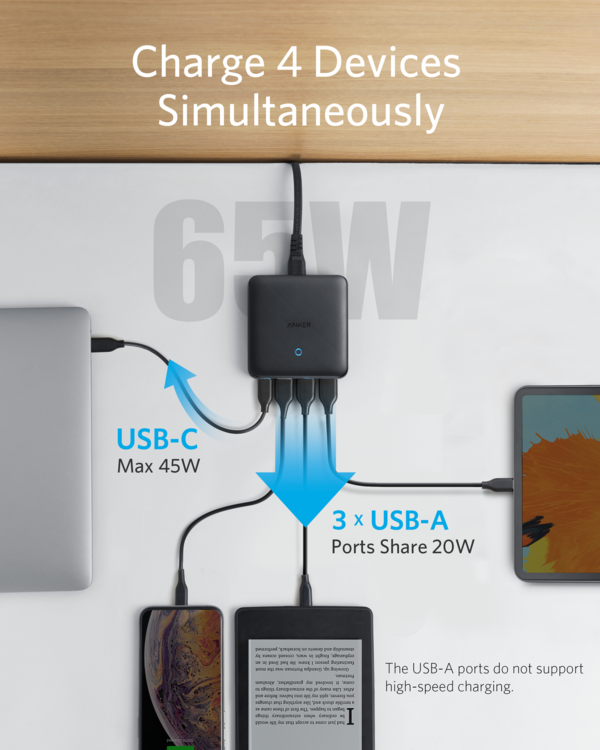 Anker Wall Charger PowerPort Power Delivery 4Port 65W
