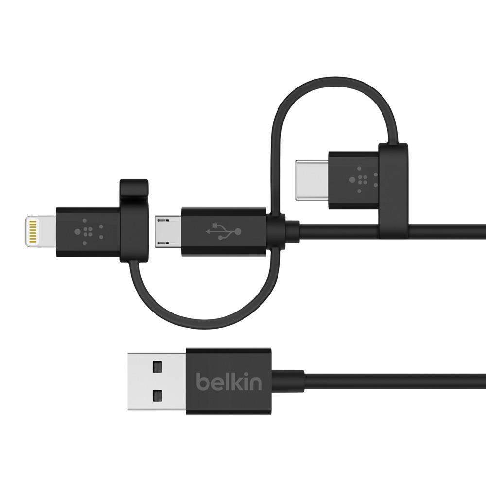 Belkin Universal Cable with Micro-USB, USB-C and Lightning Connectors