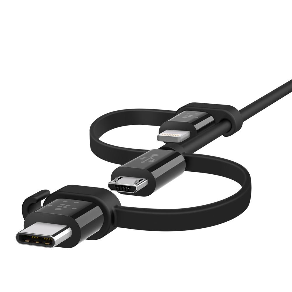 Belkin Universal Cable with Micro-USB, USB-C and Lightning Connectors